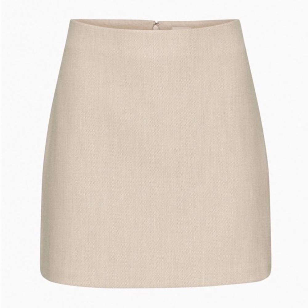 Aritzia Beige Classic Mini Skirt